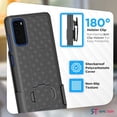 thumbnail image 3 of Rome Tech Holster for Samsung Galaxy A51 5G UW Case with Belt Clip [NOT for A51] Slim Heavy Duty Rugged Phone Cover with Kickstand for Galaxy A51 5G UW Verizon - Black, 3 of 6