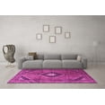thumbnail image 3 of Ahgly Company Indoor Square Medallion Pink Traditional Area Rugs, 4' Square, 3 of 4