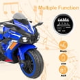 thumbnail image 5 of Techvida 12V Ride on Motorcyle for Kids Battery Powered 2 Wheels Kids Motorcycle for Child with Training Wheels (Blue), 5 of 11