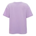 thumbnail image 2 of YONGHS Kids Boys Girls Short Sleeve Casual T-Shirts Cotton Tops Lightweight Sports Tees Purple 13-14, 2 of 7