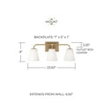thumbnail image 5 of Capital Lighting - Brody - 3 Light Bath Vanity In Minimalist Style-9 Inches Tall, 5 of 7