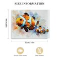 thumbnail image 3 of Acheng Clownfish Canvas Print Watercolor Paint White Background Canvas Wall Art Animal Wall Art Home Decor Ready to Hang picture 3, 3 of 6