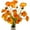 Orange, variant on Zukuco 2PCS Artificial Poppy Silk Flowers with Stems Faux Poppy Flowers Bulk Fake Flowers for Wedding, Home, Party, Table Outdoor Indoor Decor