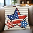 thumbnail image 5 of XMMSWDLA Patriotic Decor-Throw Pillow Covers 18x18 in,4th of July Pillow Case for Independence Day,Memorial Day,Veteran's Day,USA,American Summer Outdoor Red White Blue Decorations, 5 of 6