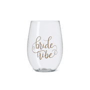 Bride Tribe and Bride Durable Plastic Stemless Wine Cups
