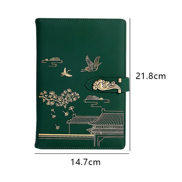 Bloc-notes d'Affaires Super Épais à Boucle en Peau de Mouton, Bloc-Notes à Couverture Rigide en Cuir PU, Cadeau de Journal