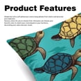 thumbnail image 2 of Turtle Seamless Set with Unique Patterns - 2 Pack Decorative Pillows for Bed - Includes Pillow Inserts - Available in 16x16, 18x18, 20x20 Inches for Any Occasion, 2 of 6