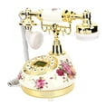 thumbnail image 1 of CiCiglow Teléfono de Escritorio Retro, CT-N8006, imitación de cerámica, teléfono Antiguo, Antiguo, con dial de botón pulsador para decoración del hogar Rotary Dial Higoodz Accesorios Electrónicos, 1 of 7