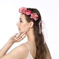 thumbnail image 4 of 2 diademas de flores para mujer, corona de flores ajustable, diademas de flores, diademas de boda, accesorios románticos para festivales ER, 4 of 5