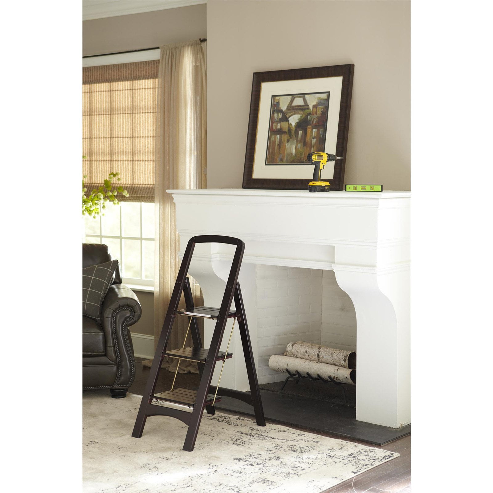 Cosco Three Step Rockford Wood Step Stool Walmart Com