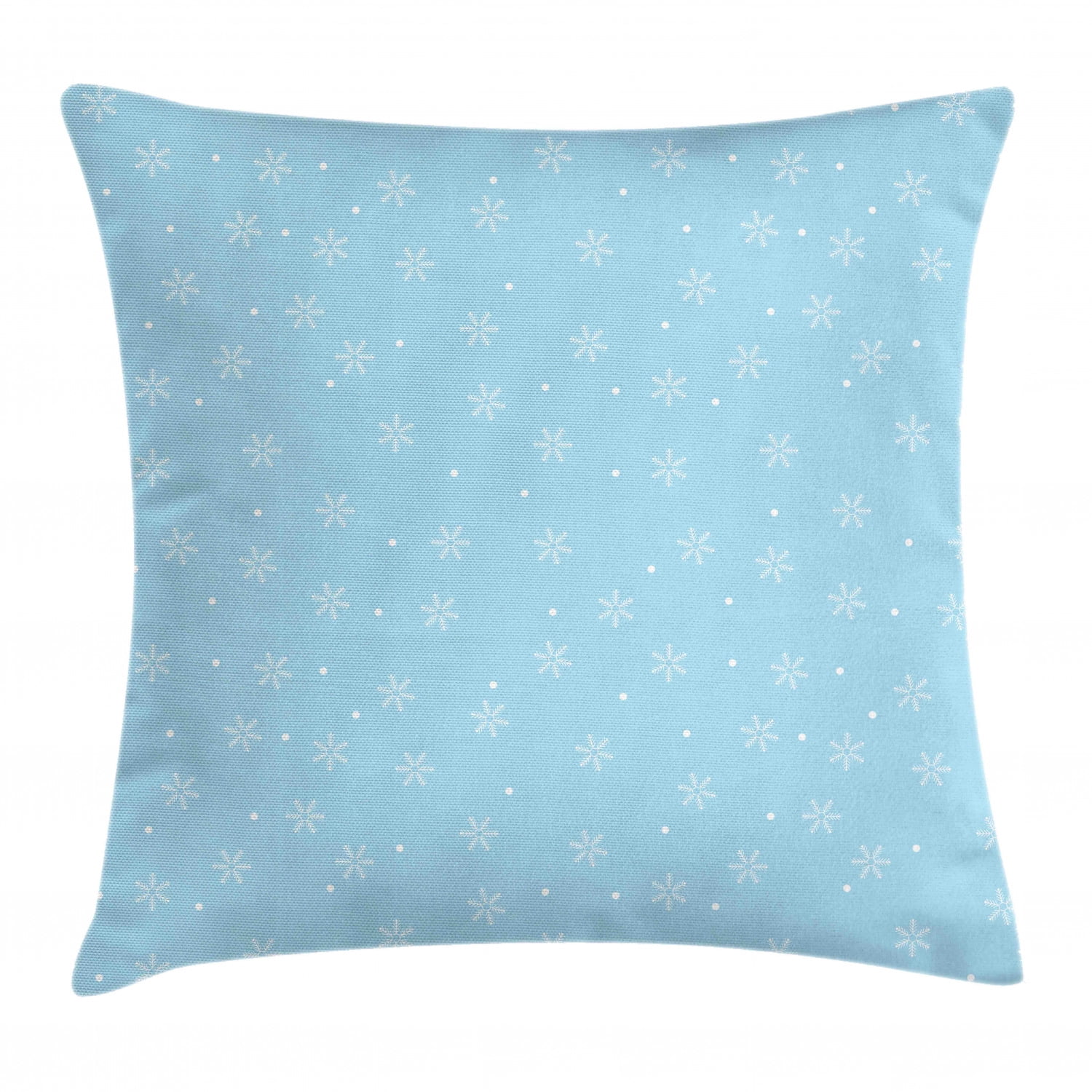 Winter Throw Pillow Cushion Cover, Soft Snowfall Pattern with Dots on