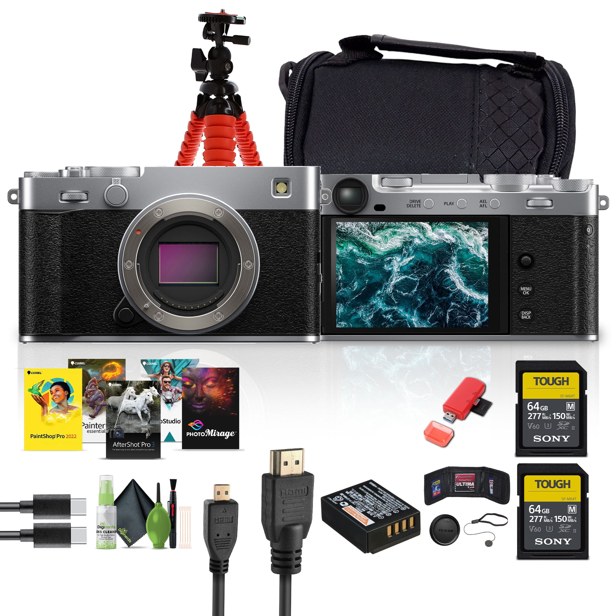 FUJIFILM X100 VI Digital Camera (Black) with SanDisk 128GB Memory