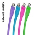 thumbnail image 6 of Powertek Neon Purple Silicone USB-A to Lightning Cable 6ft MFi Certified Fast Charging iPhone Charger Cord, Durable Tangle-Free Sync Cable for iPhone, iPad & iPod, 6 of 6