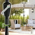 thumbnail image 6 of Outsunny 8.6FT Patio Umbrella, UPF 30+ Outdoor Market Umbrella, 2-Tier Vented Patio Table Umbrella with Crank, 8 Ribs, Push Button Tilt, Light Gray, 6 of 9