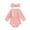 Pink, variant on Musuos Baby Girl Fall Outfit, 3 6 9 12 18 Months Solid Color Round Neck Long Sleeve Ribbed Romper Bow Headband 2 Piece Set