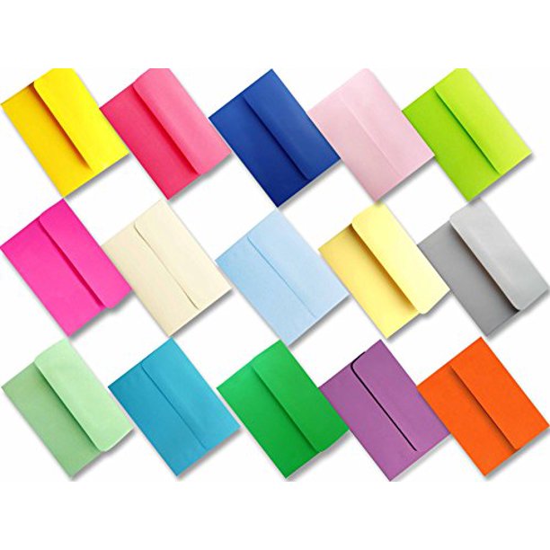 Shipped Free 500 Boxed A7 Envelopes Assorted Multi Colors for 5 X 7 Greeting Cards, Invitations