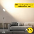thumbnail image 2 of OUTON Torchiere Floor Lamp, Super Bright Modern Standing Lamp with Remote Control, 4 Color Temperature, Tall Lamp for Living room, Bedroom, Grey, 2 of 9