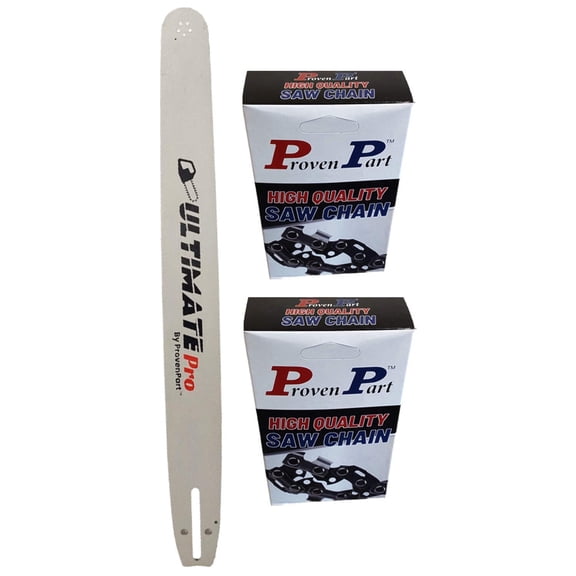 24" Guide Bar And 2 Pack Full Chisel Chain Combo 3/8" .058" 84DL Fits 248RNDD009