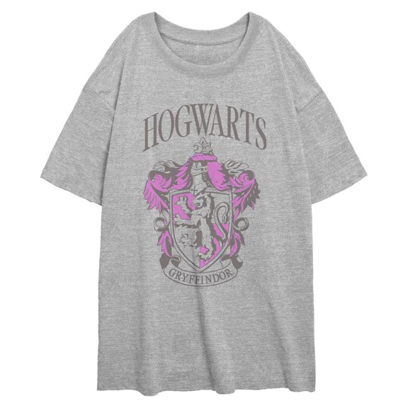 Juniors Harry Potter and the Philosopher's Stone Gryffindor Magenta Crest T Shirt