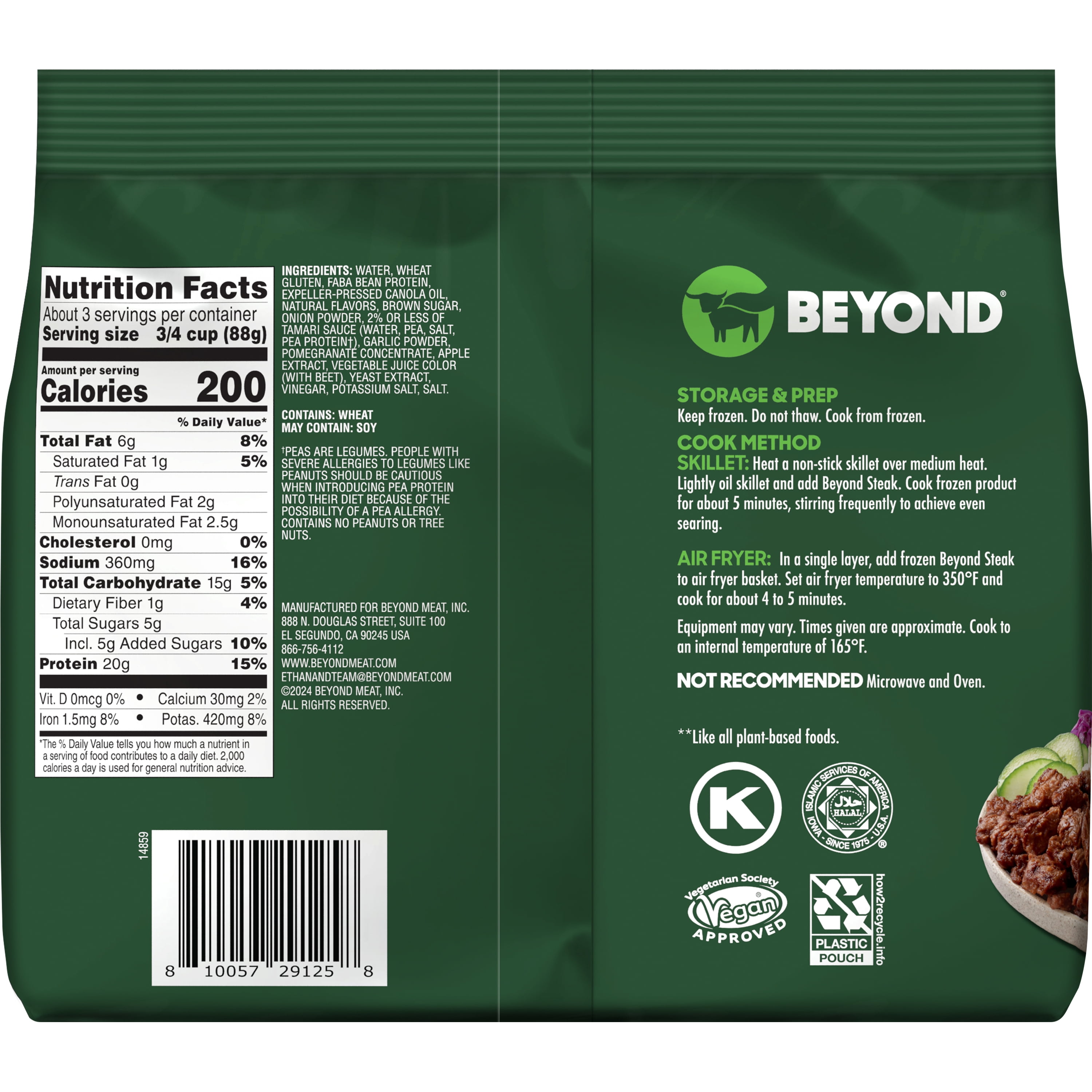 Beyond Meat Beyond Steak Korean BBQ, 10 oz