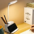 Jetcloudlive LED Desk Lamp with Pen Holder, Rechargeable, Touch Control