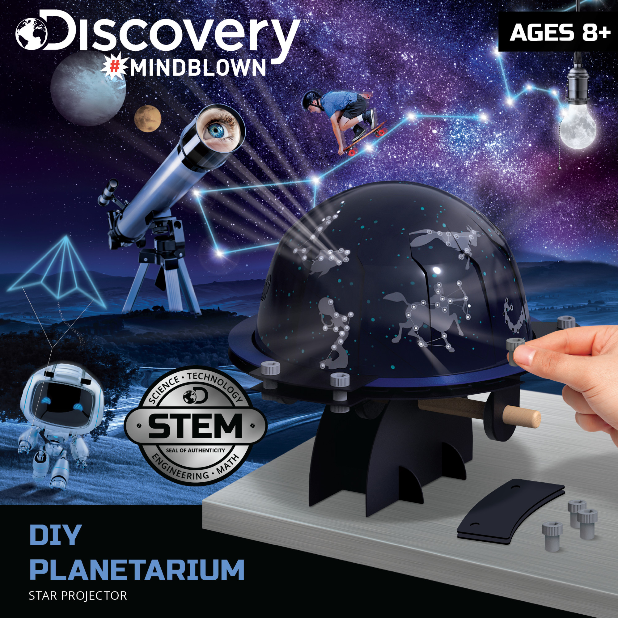 Discovery™ #Mindblown DIY Planetarium Star Projector Science Kit, Hands on Astronomy, 41-Pieces - image 3 of 12