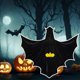 thumbnail image 4 of Mystical Kids Bat Cloak for Halloween Funny Hooded Cape Cosplay Costume Dress Up Accessories for Costume Parites Event Black, 4 of 5