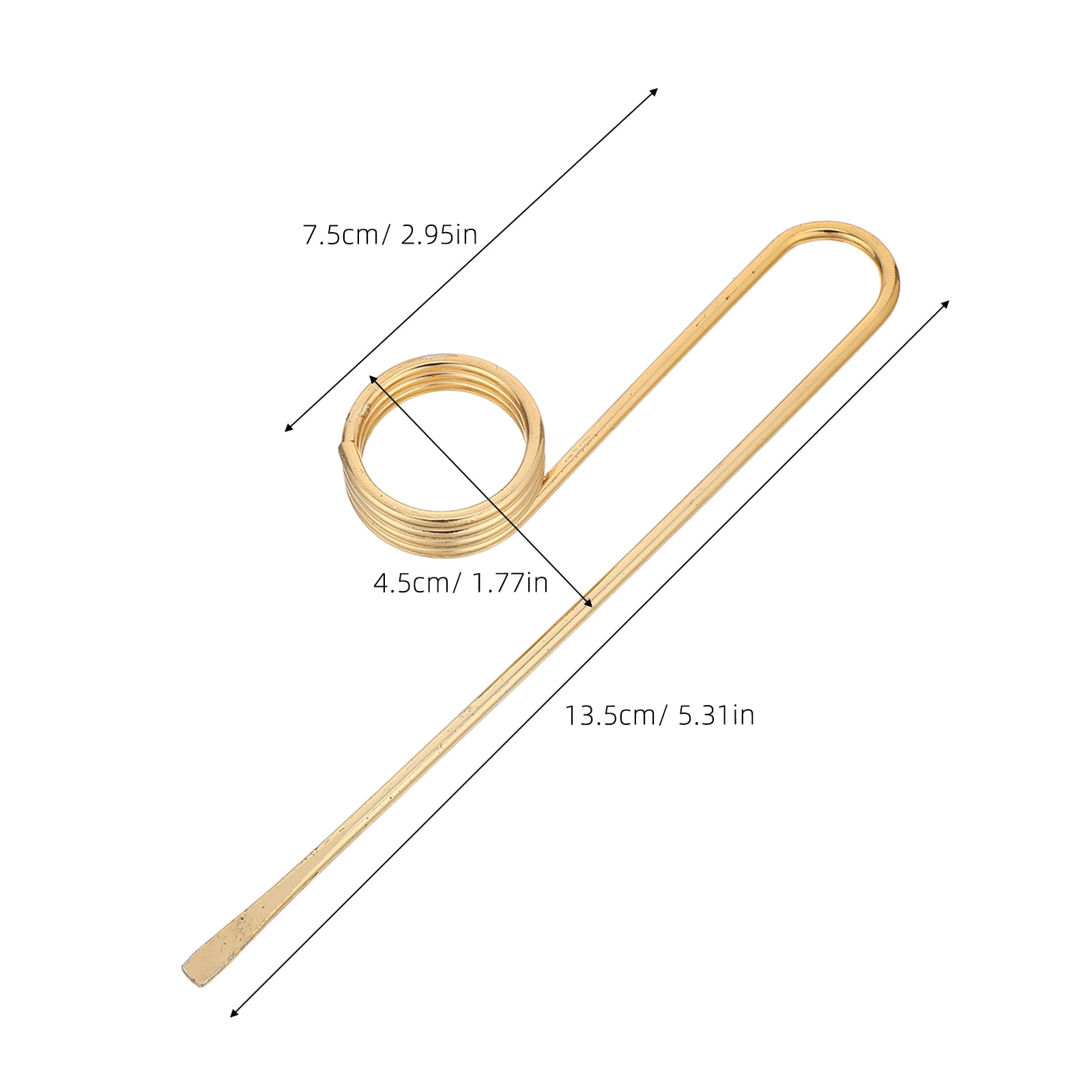 ETHZZLE 2Pcs Golden Metal Bookmarks with Thumb Ring Design for Easy Singlehanded Page Holding