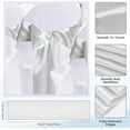 thumbnail image 3 of Lounweer 50 Pcs Folding Chair Cover Set with 25 Stretch Spandex Slipcovers 25 Satin Chair Sashes Bows Ribbon Washable Banquet Protector for Wedding Event Party(White, Silver), 3 of 6
