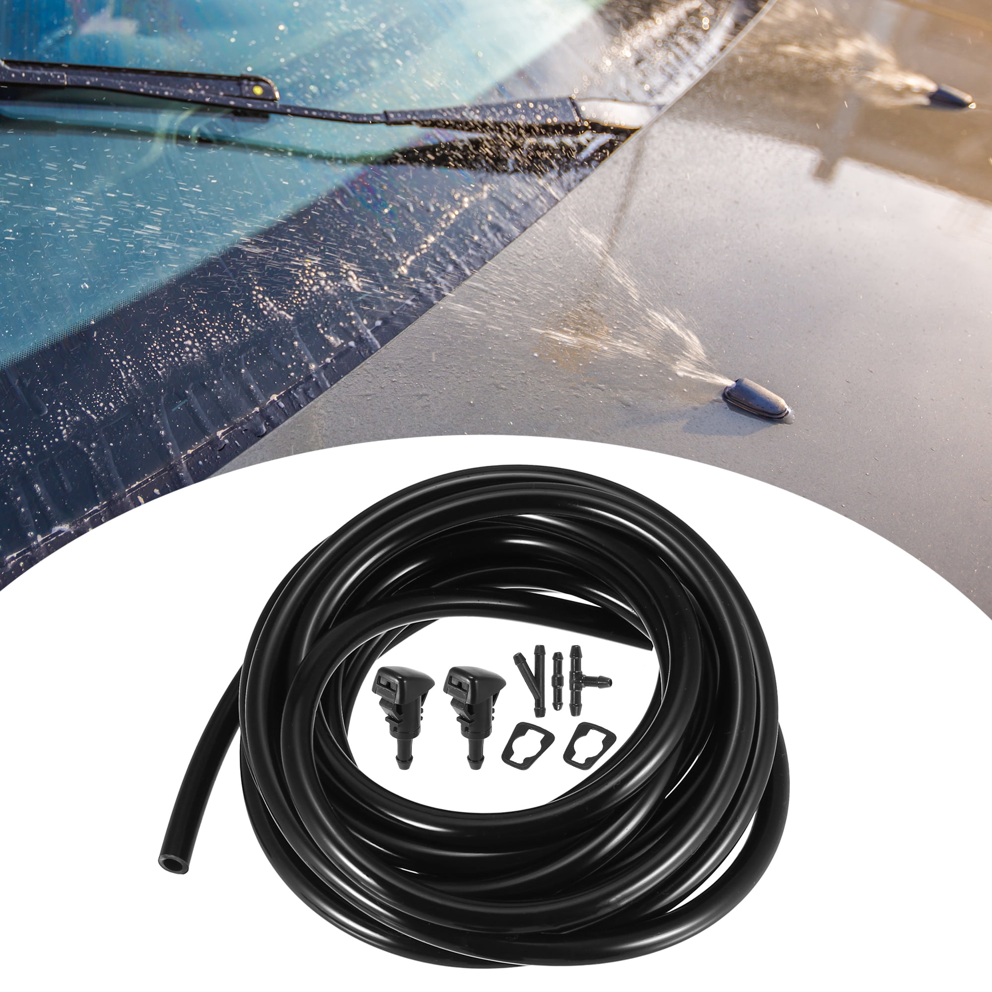 Unique Bargains Front Windshield Wiper Nozzles Kit for Chrysler Town Country