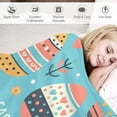 thumbnail image 3 of Nawypu Happy Easter Colorful Eggs Throw Blanket Lightweight Fuzzy Cozy Soft Flannel Blanket for Living Room Bedroom Couch Bed Sofa, 3 of 6
