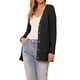 thumbnail image 4 of Suéter cárdigan casual INSPIRE CHIC para mujer, tejido trenzado, largo, de moda, otoño invierno, color negro, 4 of 6