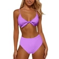 thumbnail image 1 of Bikini Taille Haute pour Femmes Ensemble Deux Pièces Maillots de Bain Aguichant, 1 of 5