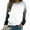 White, variant on Womens Tops Raglan Long Sleeve Gradient Colorblock Crew Neck Loose Sweatshirt Womens Fall Fashion 2025 (3XL, Black)