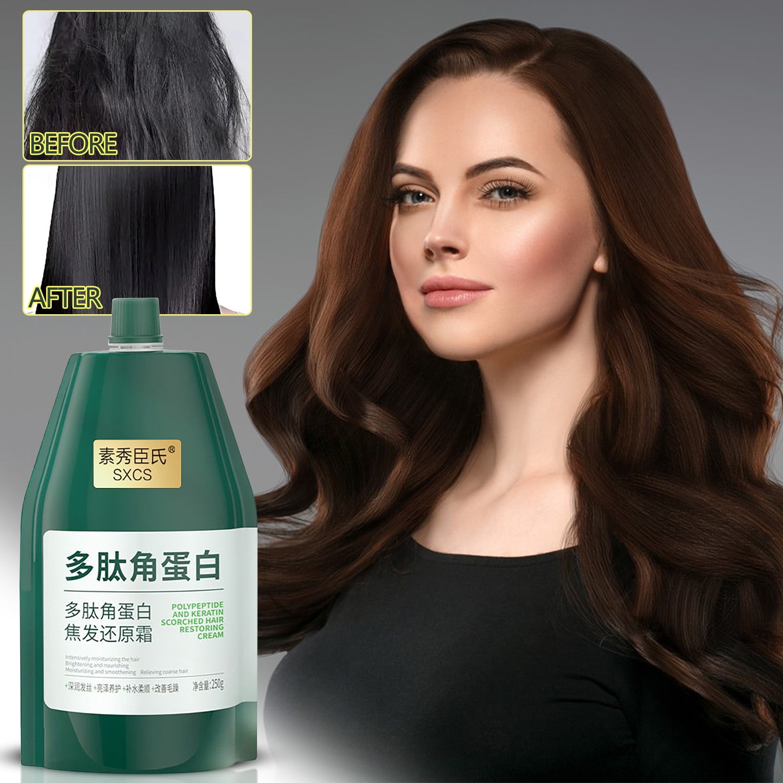 Dianli Peptide Keratin Burnt Hair Reduction Cream Moisturizes Softens Nourishes Hair Burns Dyes And Damages Hair Providing Care For Fluffiness
