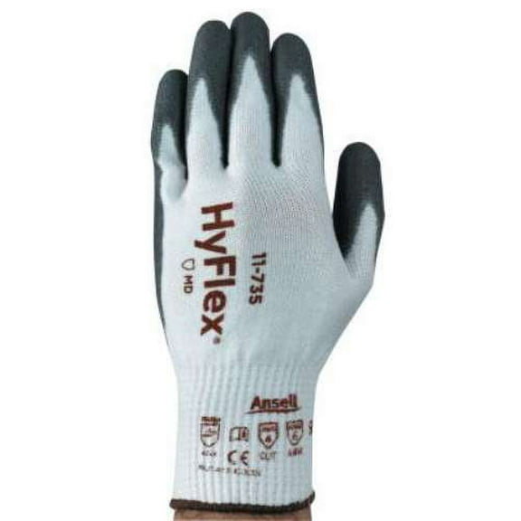 HyFlex 11-735 Cut Protection Gloves -Medium Duty, High Cut Resistance, Size Medium pack of 12