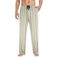 thumbnail image 4 of Pastel Vertical Stripes Men's Lightweight Pajama Bottoms Stretch Elastic Waist Side Pockets Spring Fall, 4 of 7