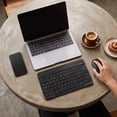 thumbnail image 6 of Wireless Keyboard and Mouse Combo, Rechargeable Compact Keyboard with Quiet Keys and Ergonomic Mouse for Tablet, Laptop and Smartphone, Black, 6 of 6