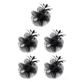 thumbnail image 3 of Jumpingount Tocado de boda con flores para el pelo, estilo Retro, adorno para el pelo de fiesta Simple, colgante de cabeza nupcial multiusos, negro Type2 NO2, 3 of 6