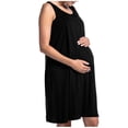 thumbnail image 1 of Robe pour Femmes, Robe d'Allaitement à Manches Courtes et Col Rond pour l'Accouchement, Rayonne Spandex Respirante, Nuisette Trapèze, 1 of 7