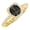 Yellow Gold, variant on 1.25 to 2.25 Carat Classic Halo Style Cushion Shape Diamond Engagement Ring with a Black Diamond Center (Heirloom Quality) 14K Rose Gold 1.25 Carat Size: 5