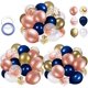 thumbnail image 1 of 68 Pack Navy Blue Rose Gold Confetti Latex Balloons, 12 inch Birthday Balloons with 65 Feet balloon Ribbon for Birthday Party Wedding Graduation Brida, 1 of 4