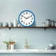 thumbnail image 5 of Reloj de pared AKCISOT de 25 cm, silencioso, sin tictac, batería azul, 5 of 8