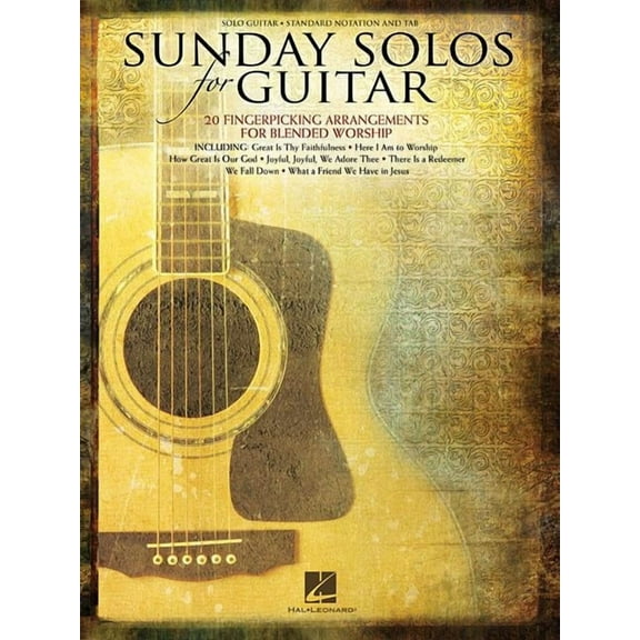 Sunday Solos for Guitar: 20 Fingerpicking Arrangements for Blended Worship (Paperback)