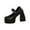 Black, variant on Luxalzxs Women's Platform High Heels Closed Toe Chunky Block Pumps Mary Jane Shoes Square Toe Strappy Dress Fashion Party Y2K Shoes