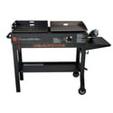 Blackstone Griddle & Charcoal Grill Combo with Side and Bottom Shelves