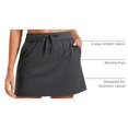 thumbnail image 4 of Falda CRZ YOGA Deportiva de Tenis con Short Incorporado, Cintura Alta, Gris, Talla XS, 4 of 5