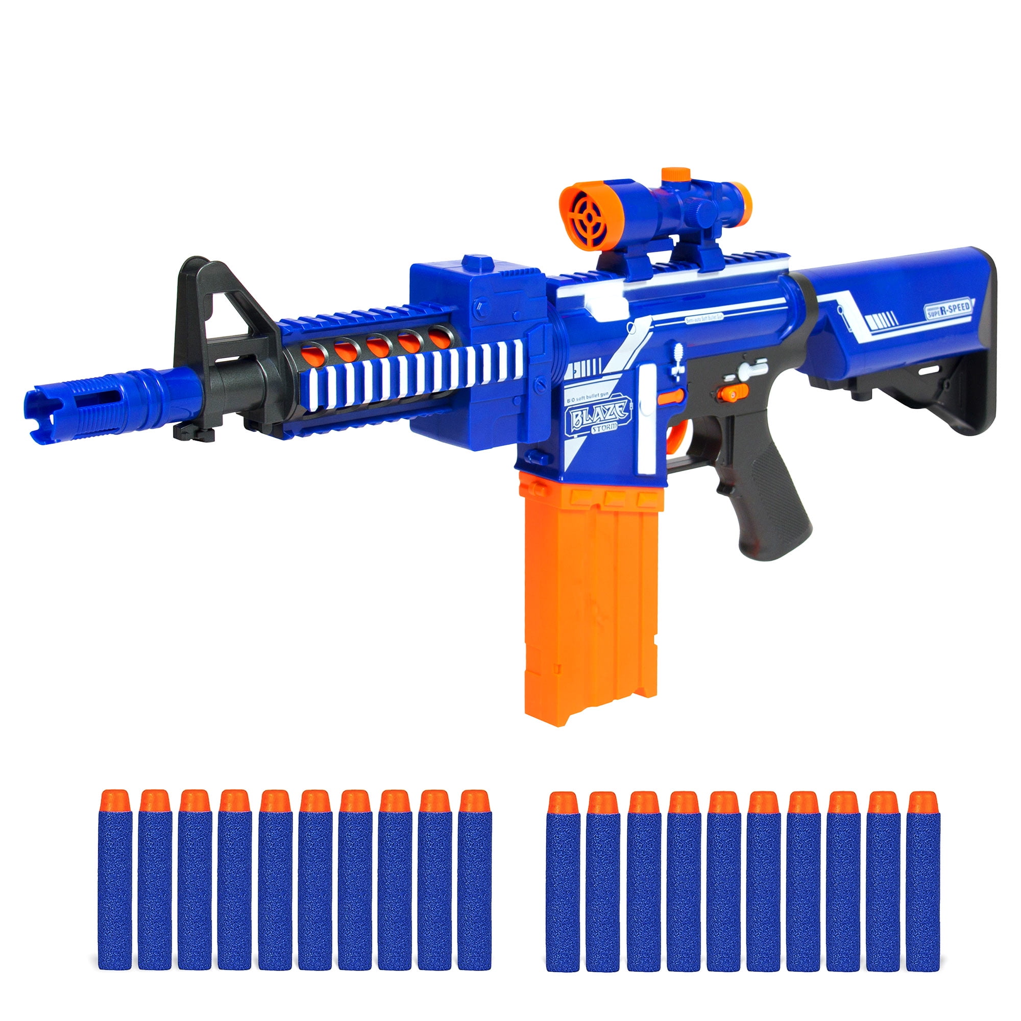 Photo 1 of Best Choice Products Kids Soft Foam Dart Blaster Semi Automatic Toy Shooter w/ Long Distance Range, 20 Darts