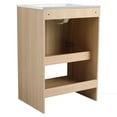 thumbnail image 5 of Oak Plywood 24-inch Freestanding Bathroom Vanity with Easy Assembly and Ceramic Sink, 5 of 7