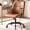 Brown, variant on CELTOSS Ergonomic Office Chair, Mid Back Computer Chair with Lumbar Support, PU Leather Executive Chair with Tilt Lock, Adjustable Height Swivel Desk Chair for Home Office, Brown